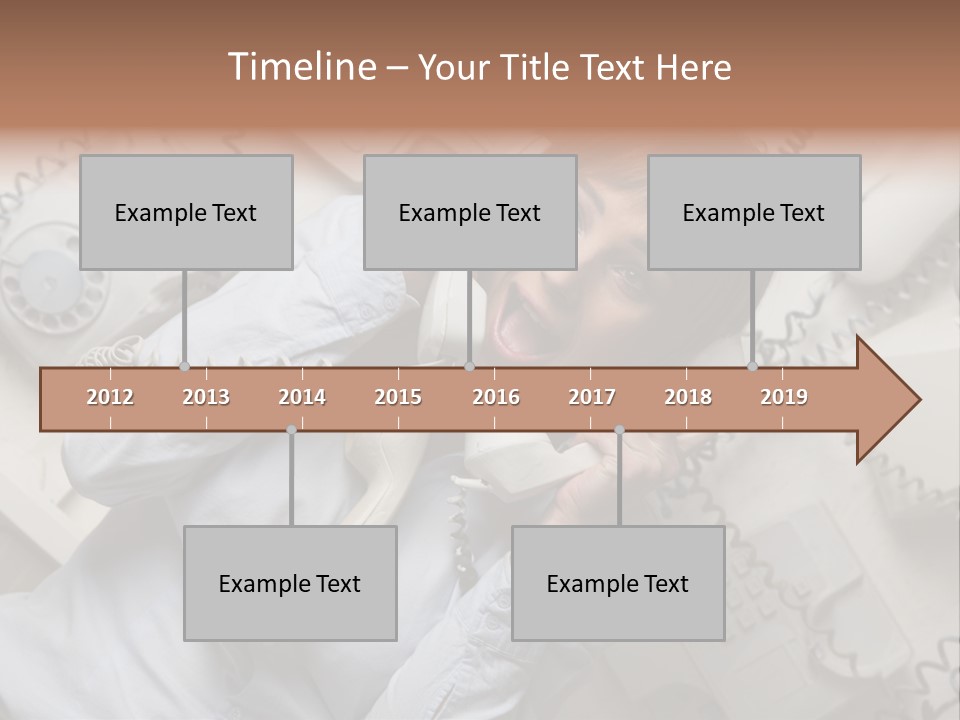 Unhappy Depression Businesswoman PowerPoint Template