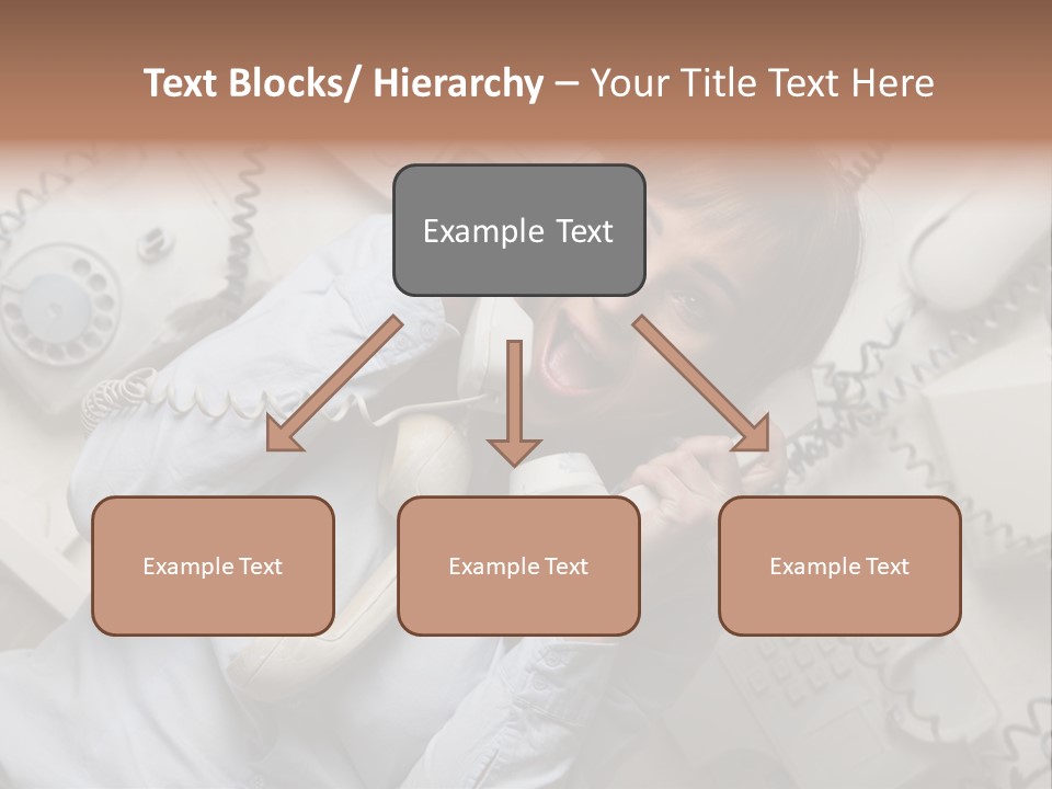 Unhappy Depression Businesswoman PowerPoint Template