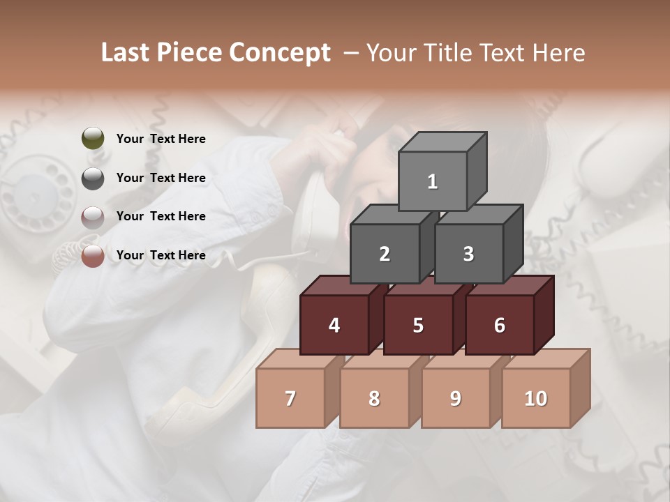 Unhappy Depression Businesswoman PowerPoint Template