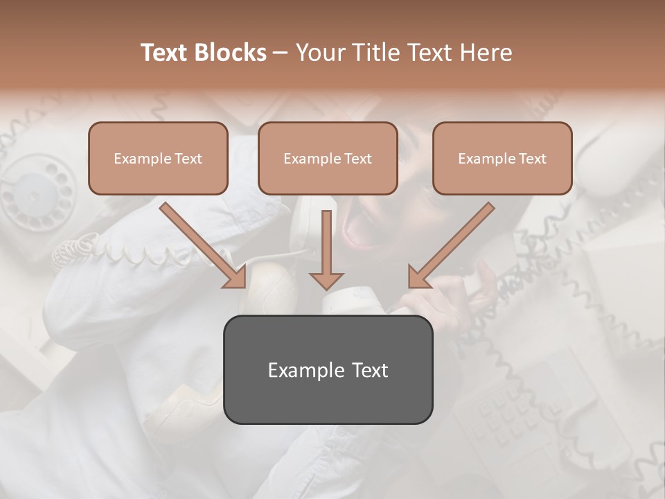 Unhappy Depression Businesswoman PowerPoint Template