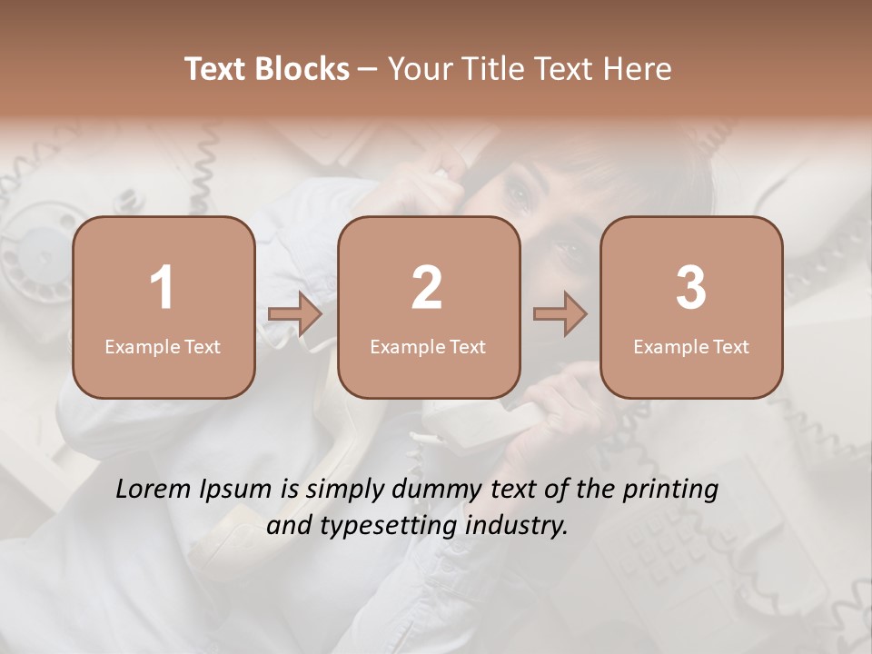 Unhappy Depression Businesswoman PowerPoint Template
