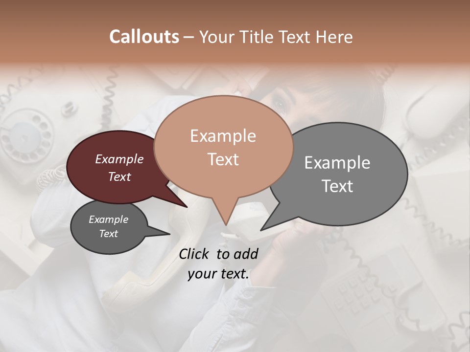 Unhappy Depression Businesswoman PowerPoint Template