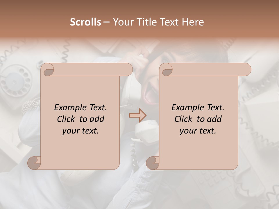 Unhappy Depression Businesswoman PowerPoint Template