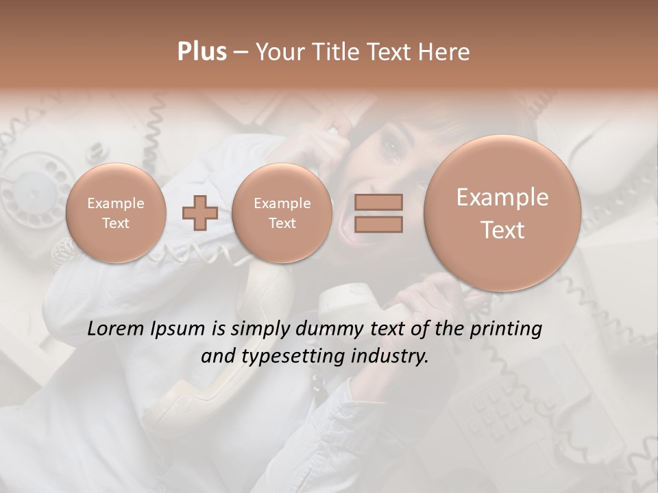 Unhappy Depression Businesswoman PowerPoint Template