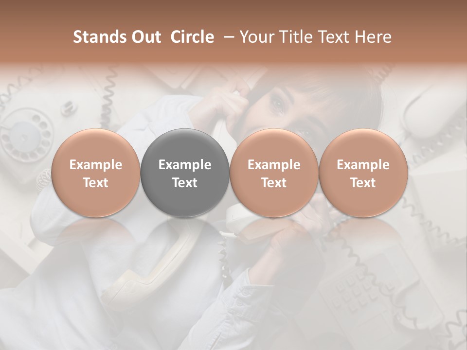 Unhappy Depression Businesswoman PowerPoint Template