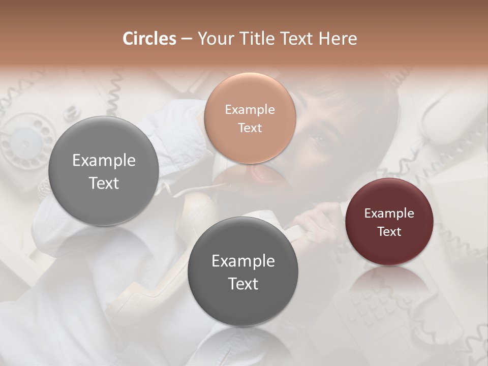 Unhappy Depression Businesswoman PowerPoint Template