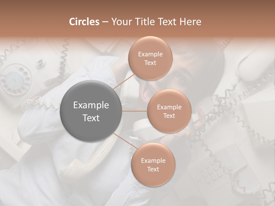 Unhappy Depression Businesswoman PowerPoint Template