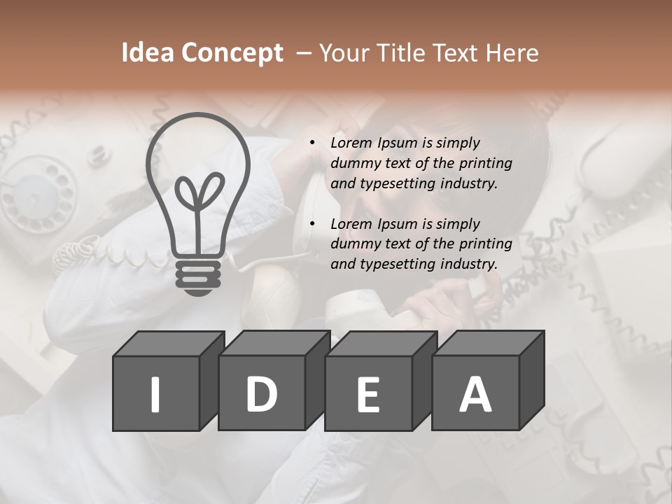 Unhappy Depression Businesswoman PowerPoint Template