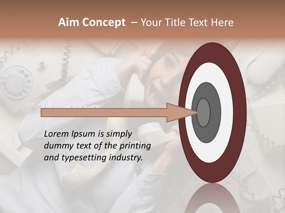 Unhappy Depression Businesswoman PowerPoint Template