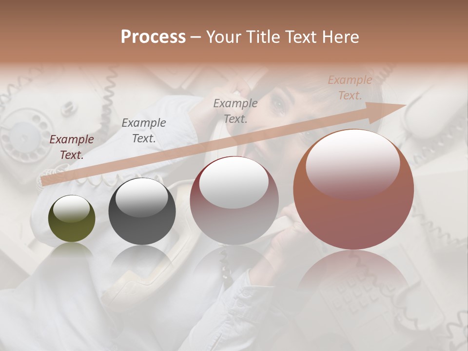 Unhappy Depression Businesswoman PowerPoint Template