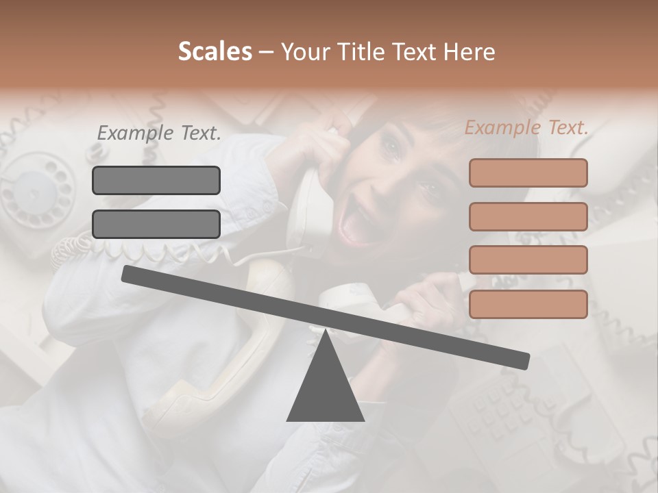 Unhappy Depression Businesswoman PowerPoint Template