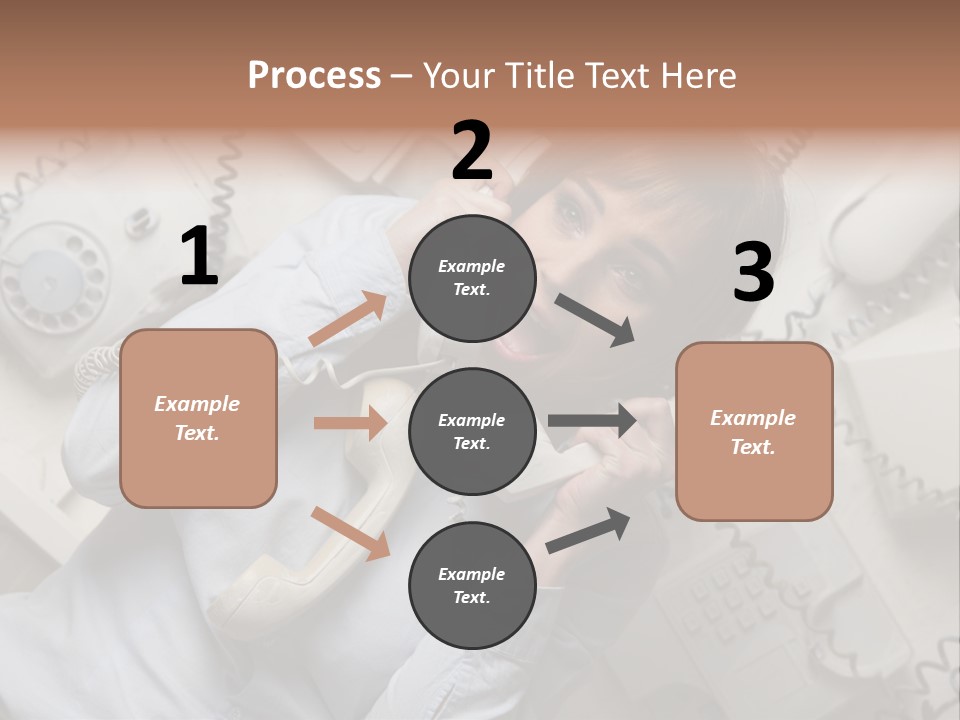 Unhappy Depression Businesswoman PowerPoint Template