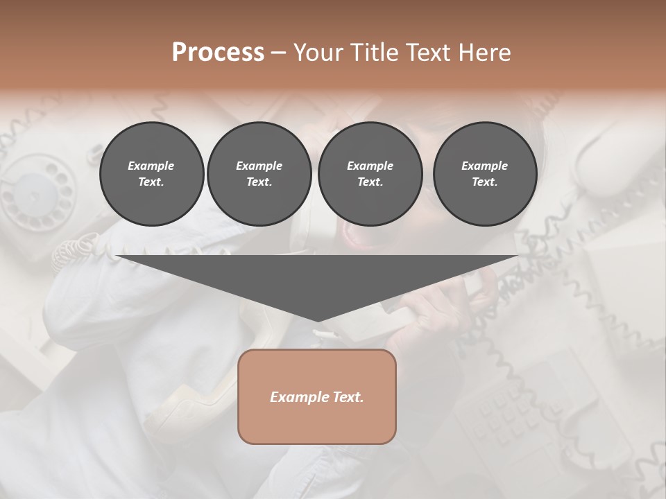 Unhappy Depression Businesswoman PowerPoint Template