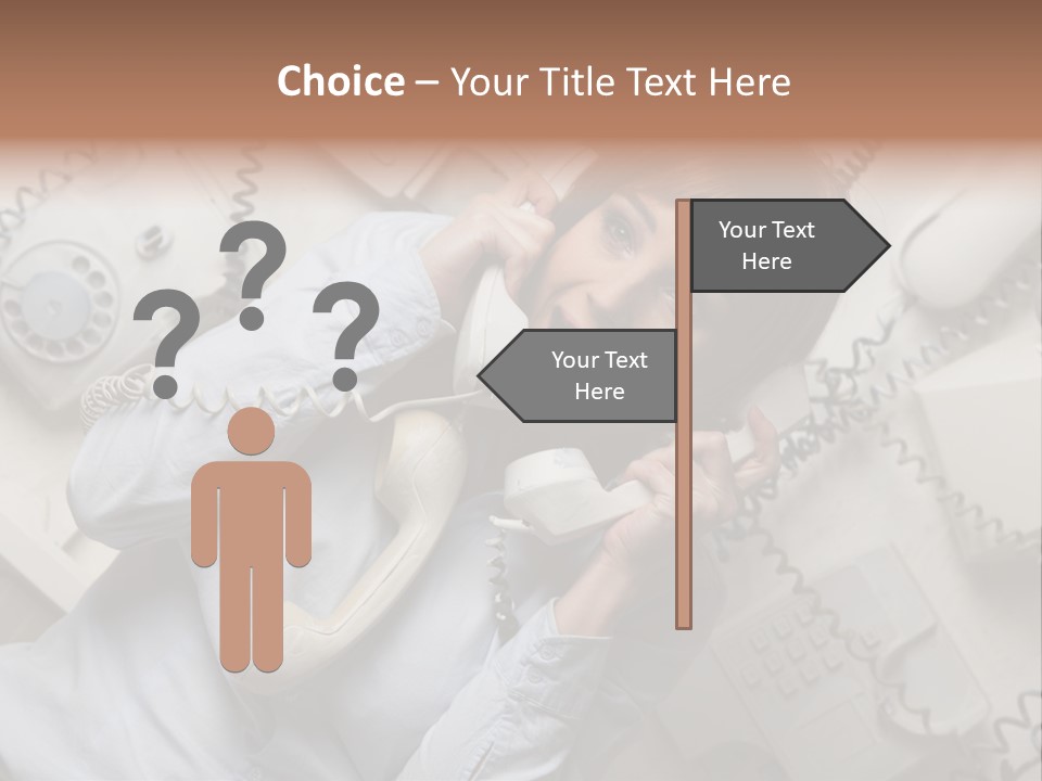 Unhappy Depression Businesswoman PowerPoint Template