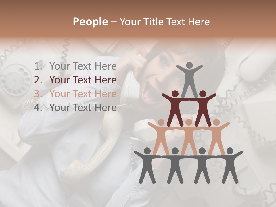 Unhappy Depression Businesswoman PowerPoint Template