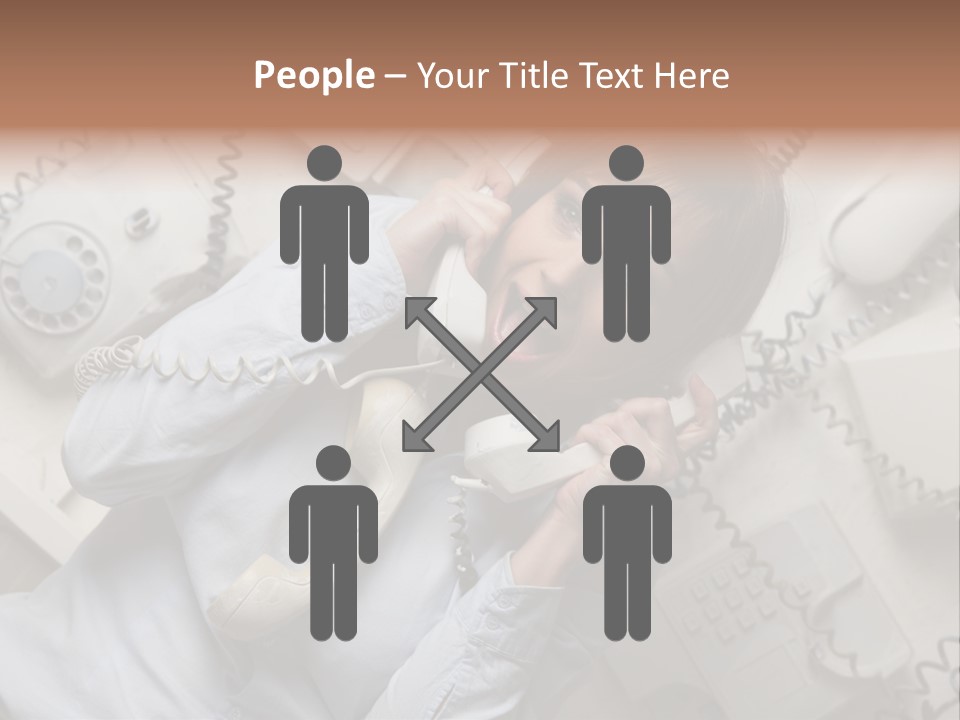 Unhappy Depression Businesswoman PowerPoint Template