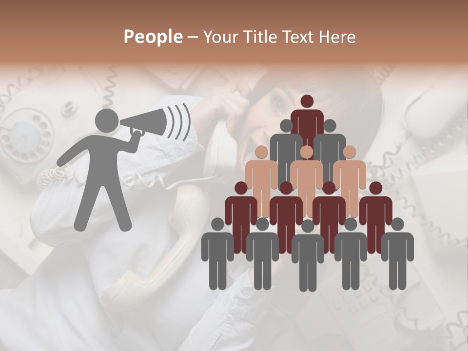 Unhappy Depression Businesswoman PowerPoint Template