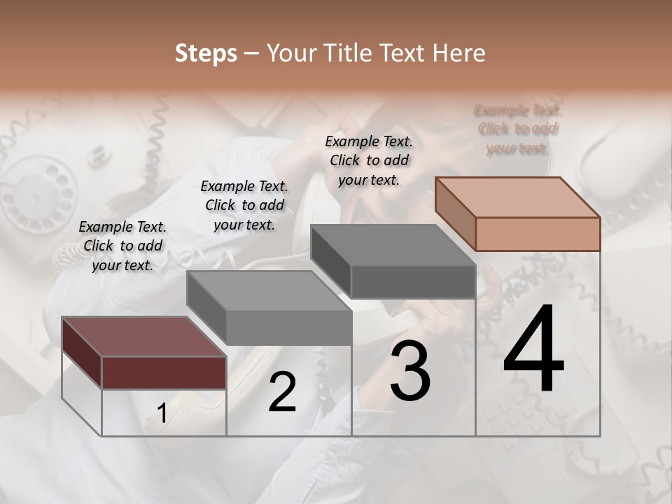 Unhappy Depression Businesswoman PowerPoint Template