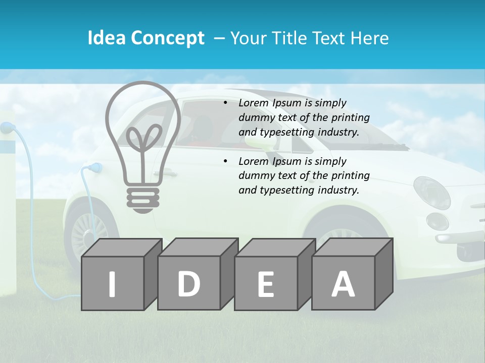 Clean Battery Alternative PowerPoint Template
