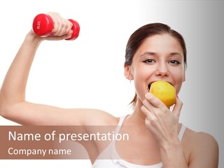 Training Eating Young PowerPoint Template