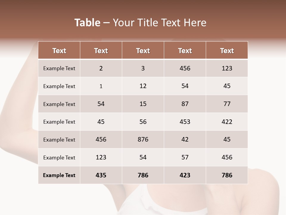 Training Eating Young PowerPoint Template