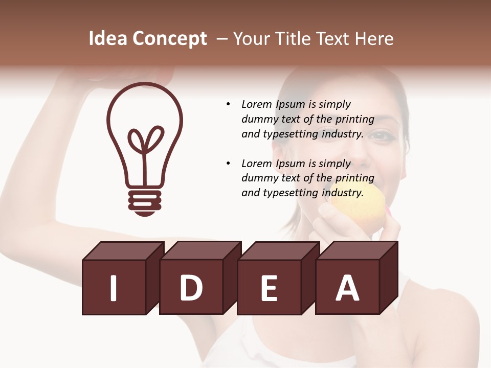 Training Eating Young PowerPoint Template