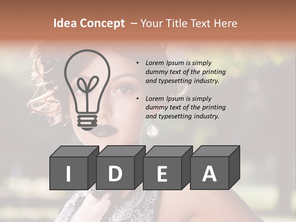 Sensual Romantic White PowerPoint Template