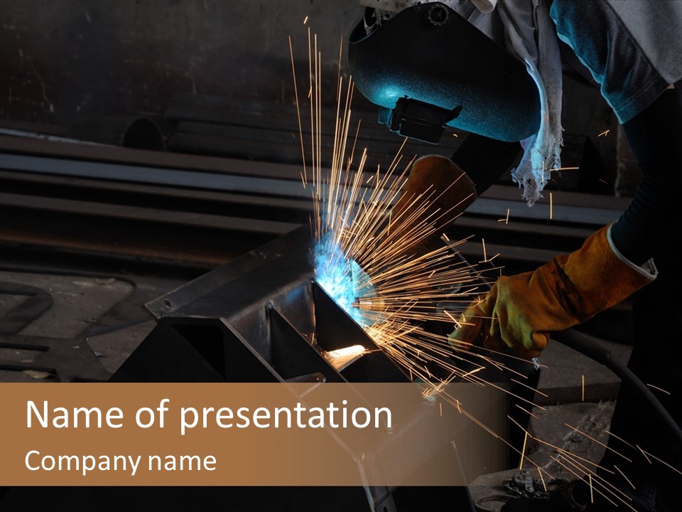 Skilled Metalwork Welder PowerPoint Template