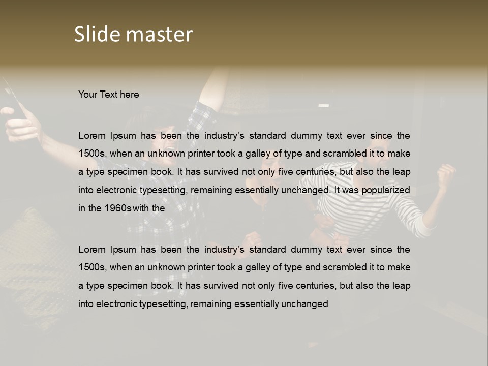 Happy Students Couch PowerPoint Template