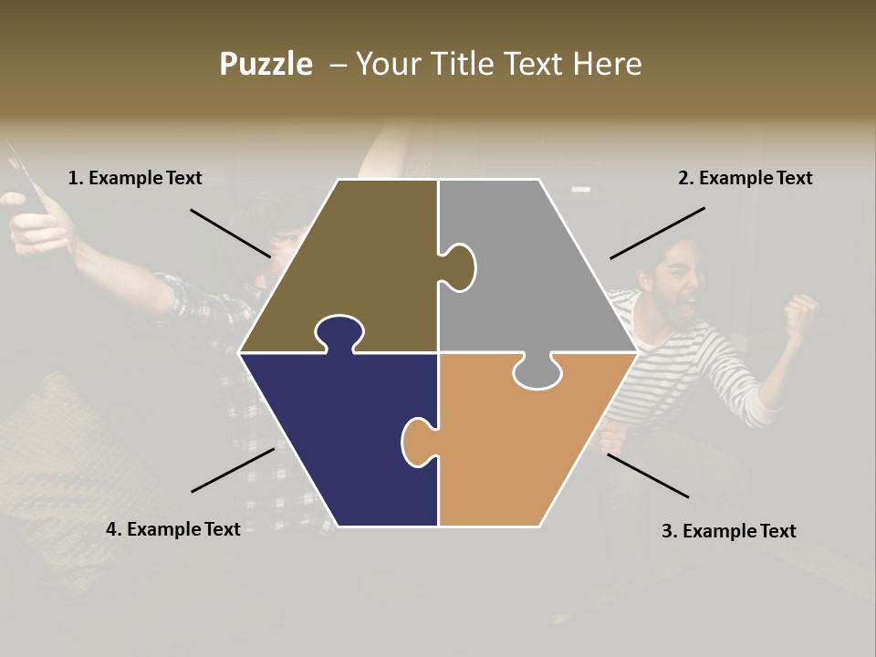 Happy Students Couch PowerPoint Template