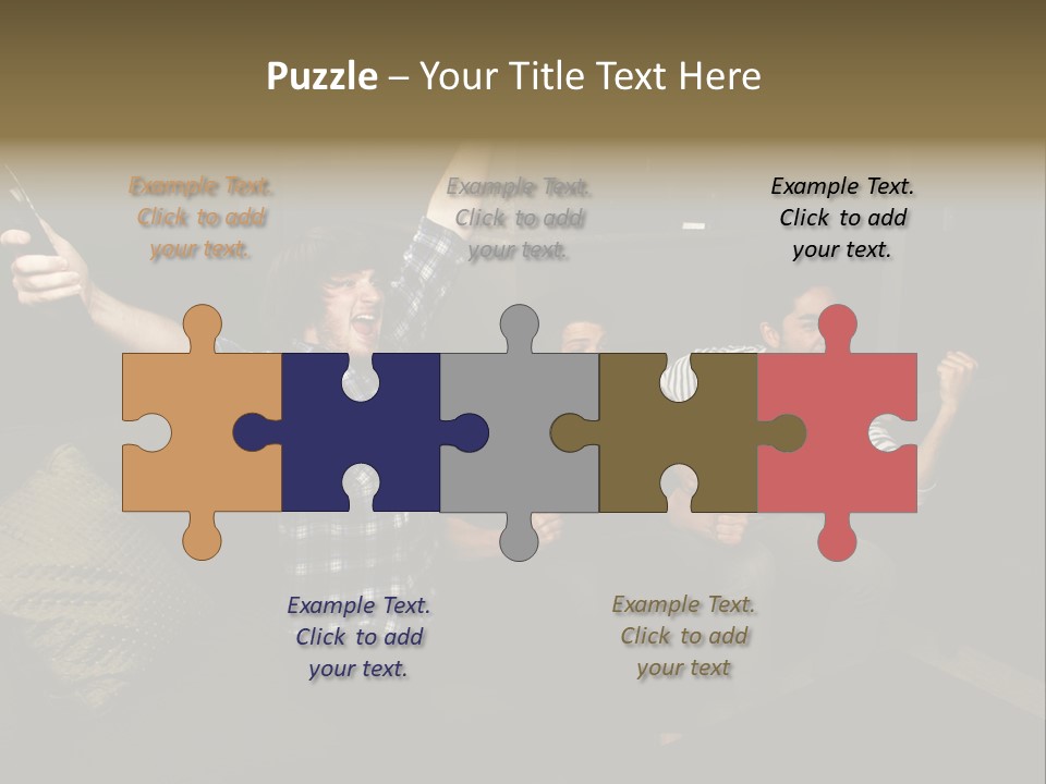 Happy Students Couch PowerPoint Template