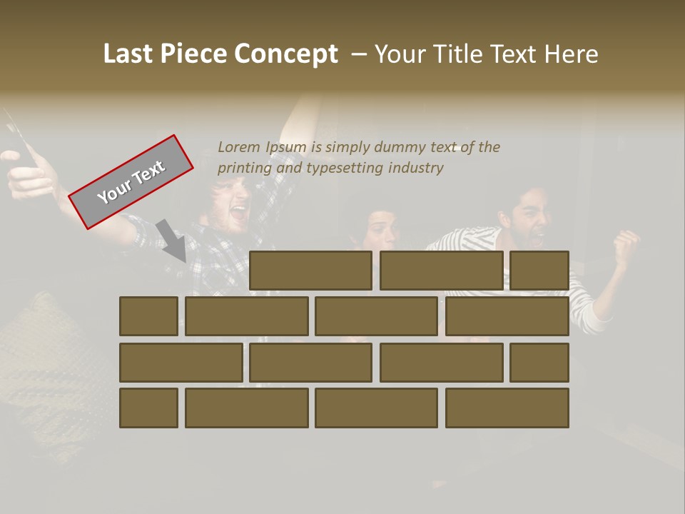 Happy Students Couch PowerPoint Template