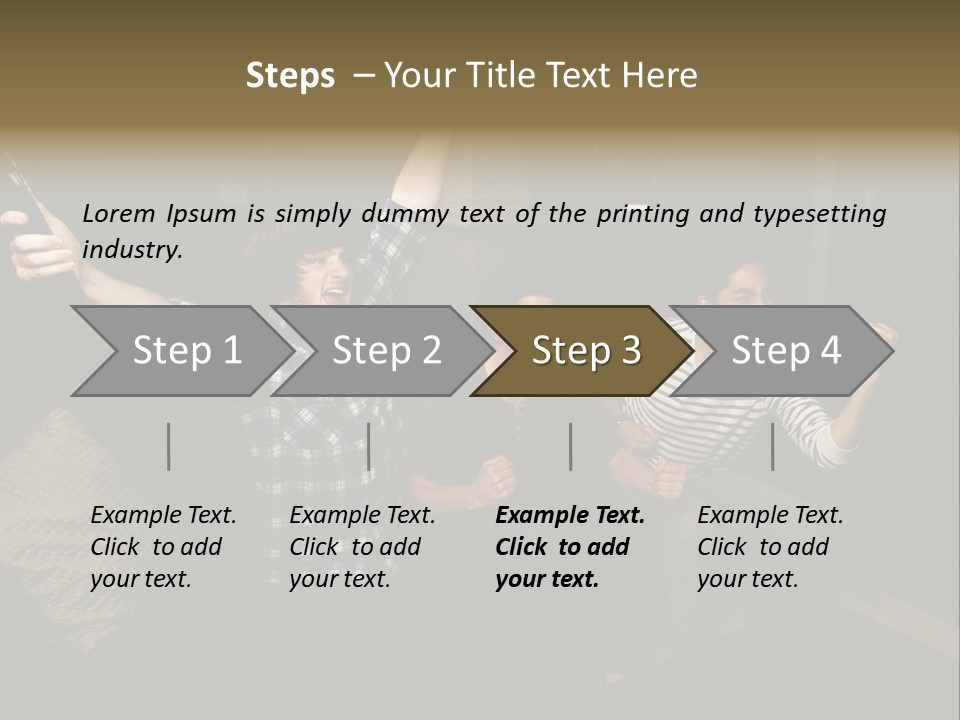 Happy Students Couch PowerPoint Template