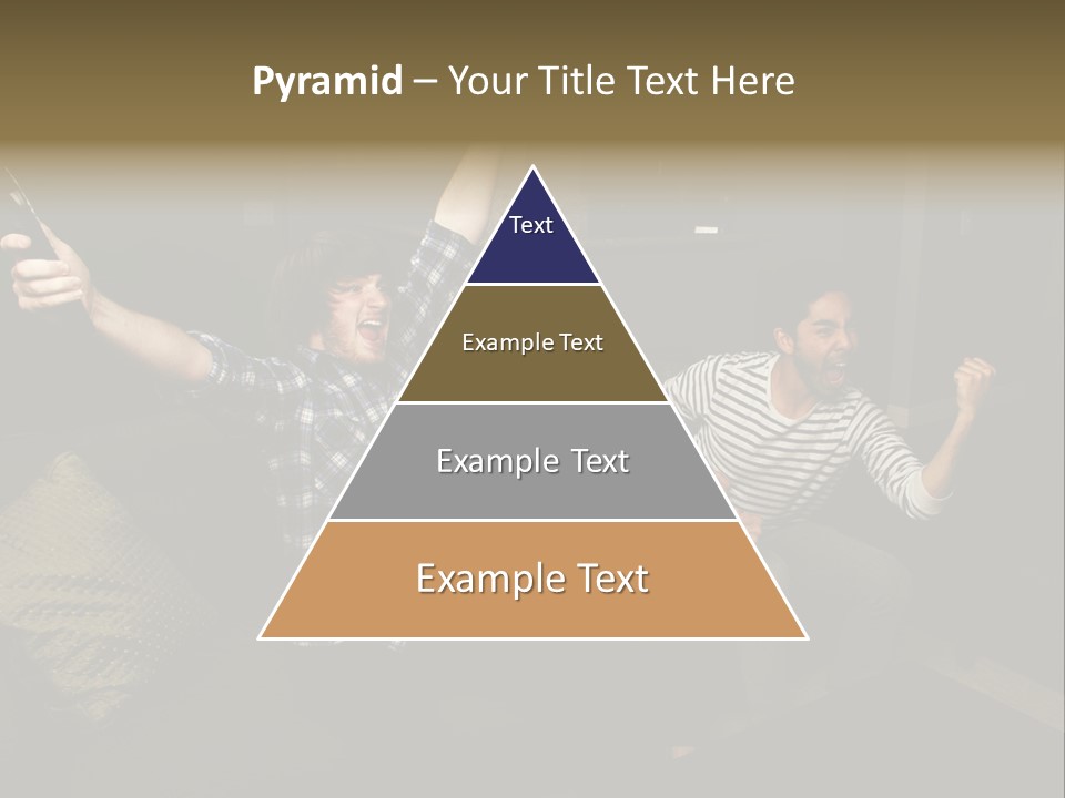 Happy Students Couch PowerPoint Template