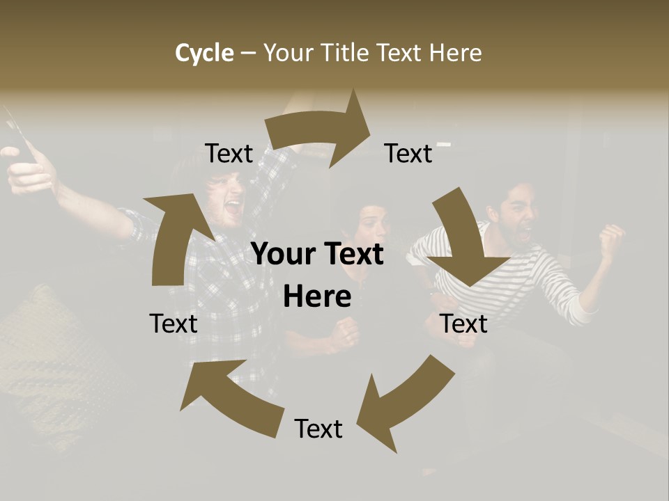 Happy Students Couch PowerPoint Template