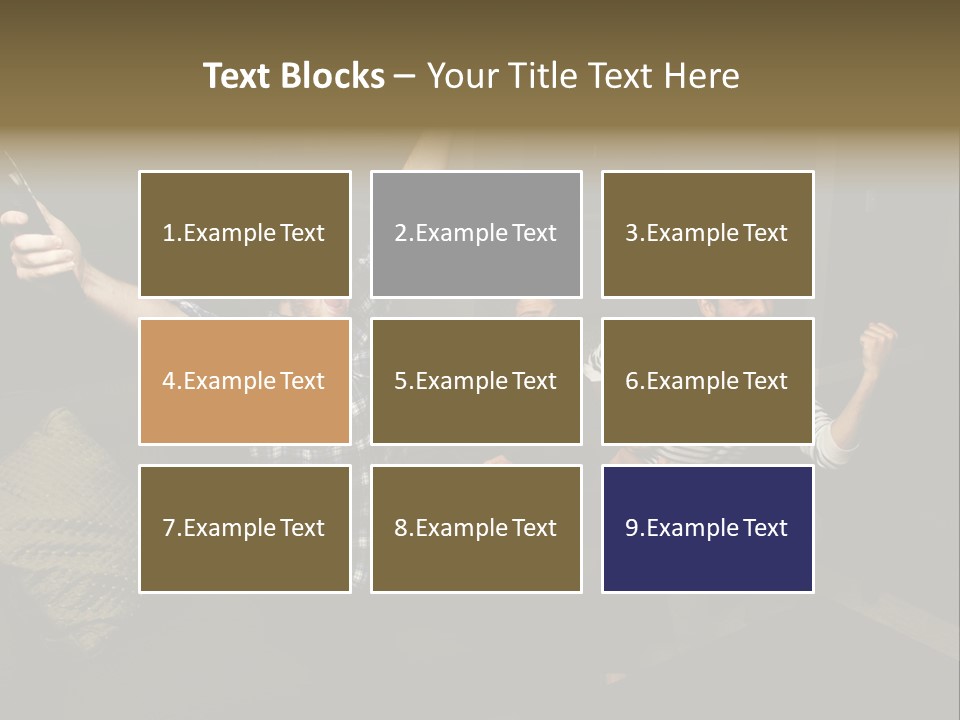 Happy Students Couch PowerPoint Template