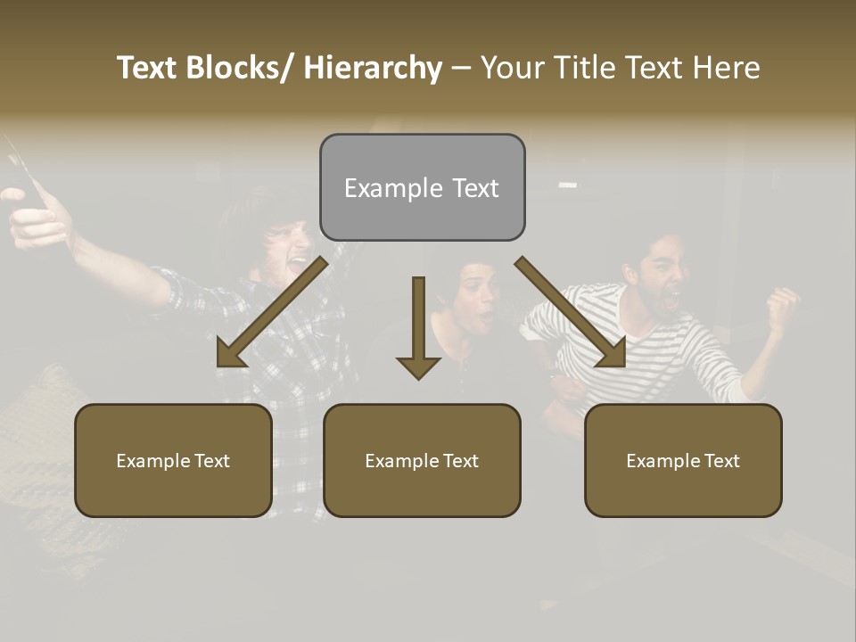 Happy Students Couch PowerPoint Template