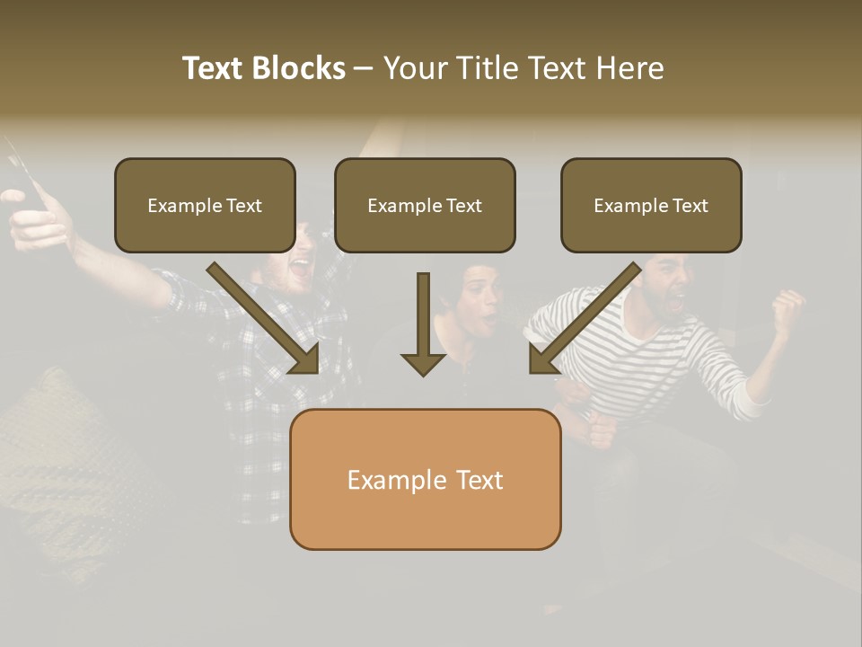 Happy Students Couch PowerPoint Template