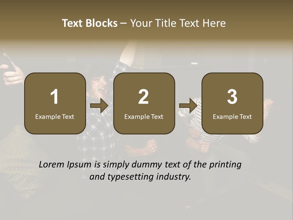 Happy Students Couch PowerPoint Template