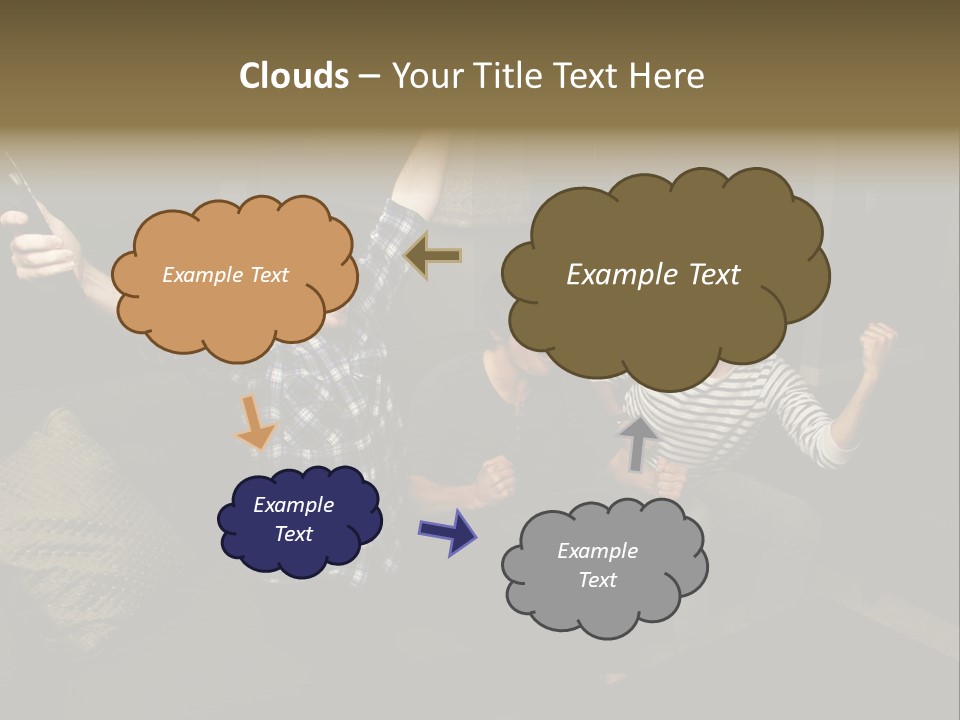 Happy Students Couch PowerPoint Template