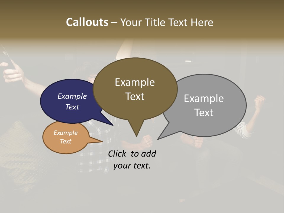 Happy Students Couch PowerPoint Template