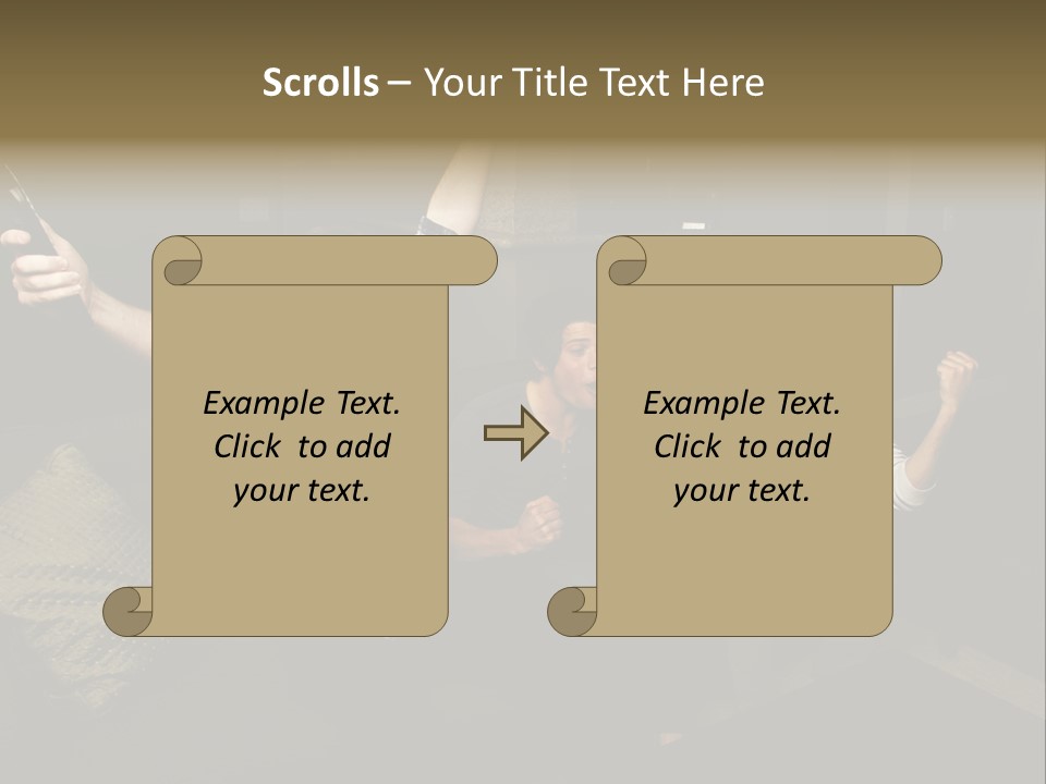 Happy Students Couch PowerPoint Template