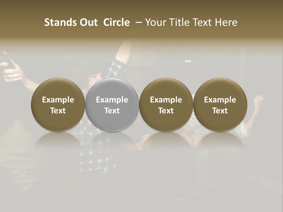 Happy Students Couch PowerPoint Template