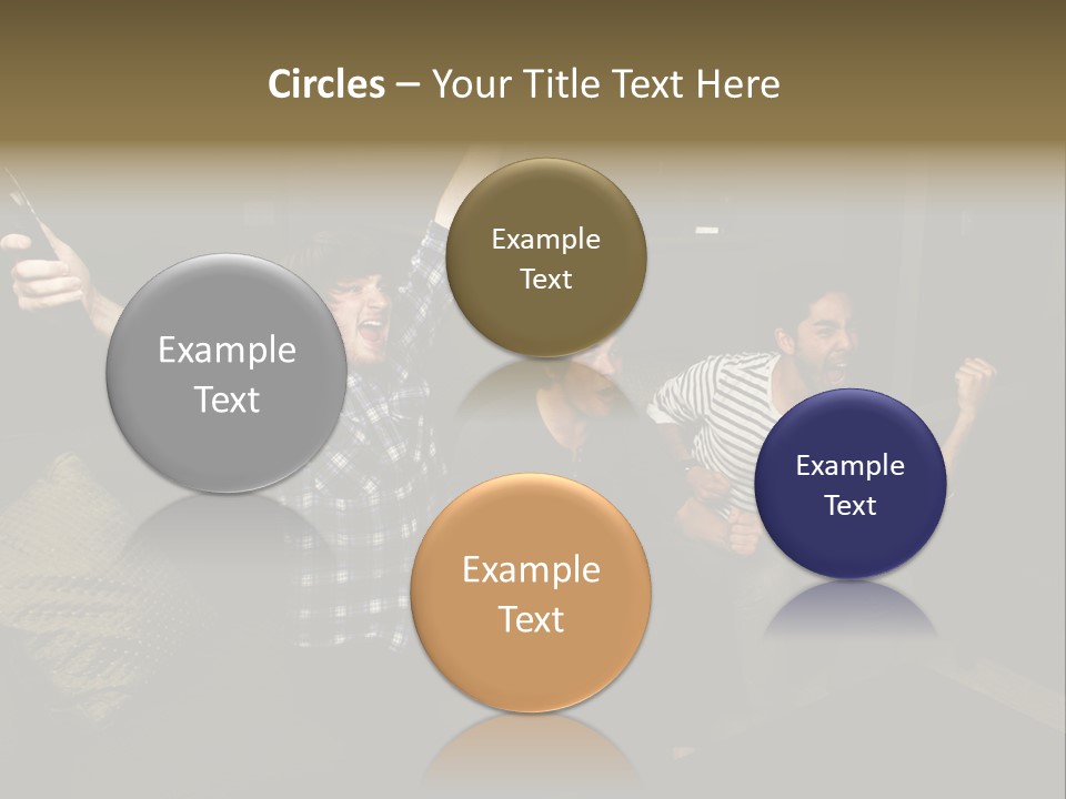 Happy Students Couch PowerPoint Template