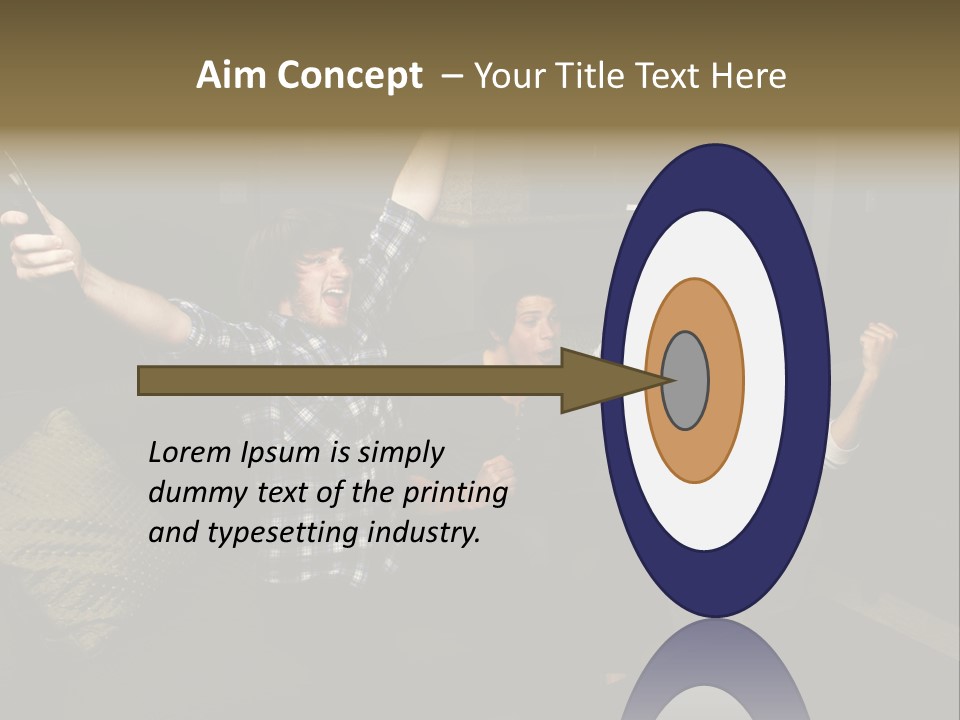 Happy Students Couch PowerPoint Template