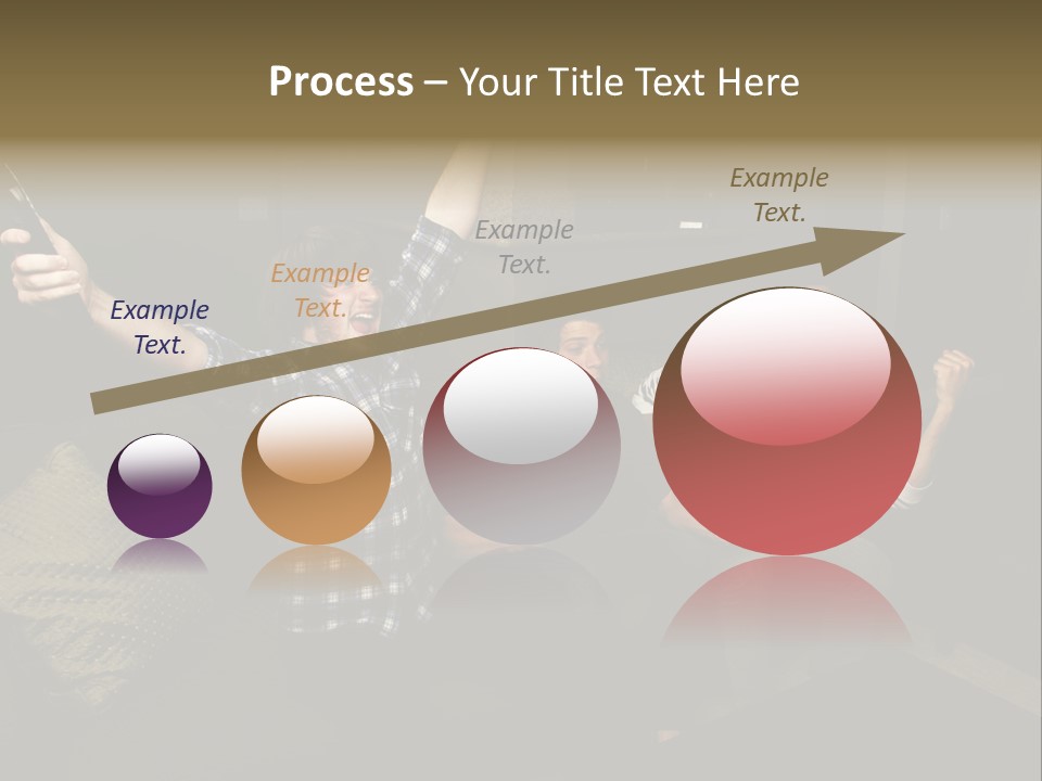 Happy Students Couch PowerPoint Template