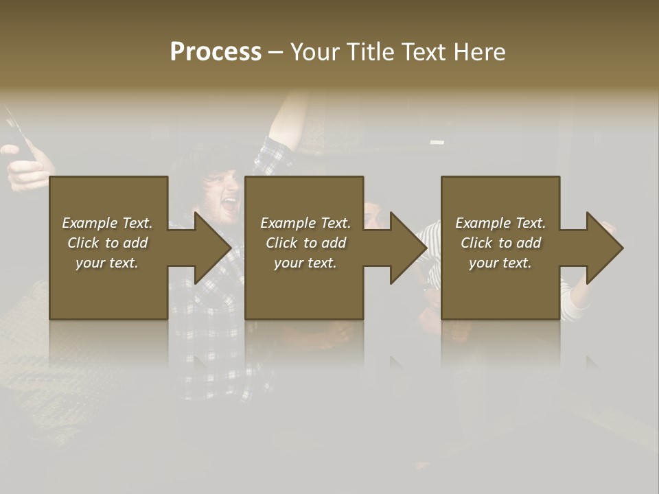 Happy Students Couch PowerPoint Template