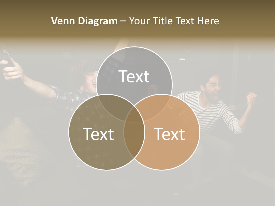 Happy Students Couch PowerPoint Template