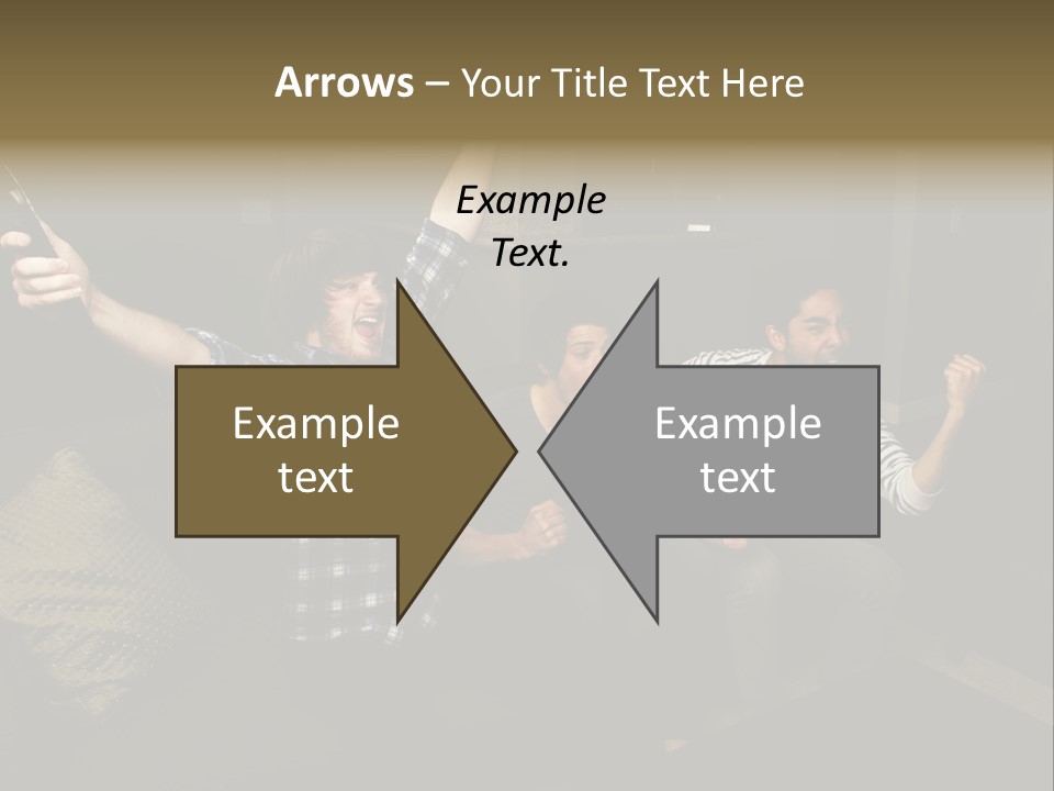 Happy Students Couch PowerPoint Template