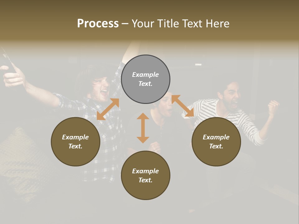 Happy Students Couch PowerPoint Template